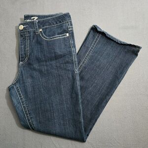 Seven7 Women 14 Slimming Boot High Rise Dark Wash Denim Jeans